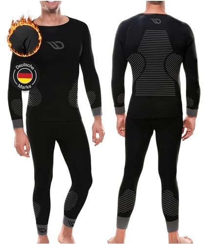 Diasports Thermounterwäsche Herren | Atmungsaktive Skiunterwäsche für Wintersport | Funktionsunterwäsche Mit Thermohose und Langarm-Thermoshirt | Thermal Underwear | Größe L