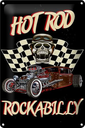 FEMER Blechschild Auto 20x30cm hot Rod Rockabilly