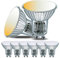 DEIFUA 6er-Pack GU10 LED Lampe 6W 3 Farbmodi Einstellbare Farbtemperatur über Druckknopf. 3000K-4500K-6400K 3-in-1 3-Farbmodi Spot mit Speicherfunktion Reflektorlampen, Nicht Dimmbar