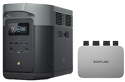 Station électrique pour balcon EcoFlow PowerStream, micro-onduleur, station d'alimentation portable Delta 2 Max, contrôle de la consommation d'énergie, contrôle de APP