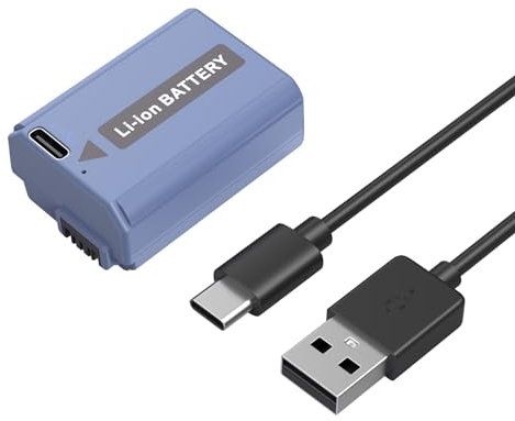 SMALLRI Batterie Compatible avec NP-FW50 pour Sony A7S II/A7R II/ZV-E10, 1030mAh USB-C Charge Rapide de Camera Rechargeable pour Sony A7, A7S, A7R, A6400, A6500, A6300, A5000-4330