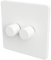 SAMOTECH UK WIFI Smart DIMMER No neutral wire required, compatible with Alexa, Google, Tuya, Smart Life - White 2-Gang
