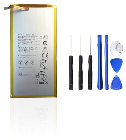 szyuya Batería para portátil HB3080G1EBW HB3080G1EBC Compatible con Huawei MEDIAPAD M1-M2 8.0-M3 Lite 8.0-T1 8.0 M2-801L M2-801W M2-802L M2-803L (3.8V 18.3Wh)