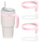 Poignée de gobelet pour gobelet Stanley Quencher H2.0 Flowstate de 591 ml, lot de 2 poignées antidérapantes, compatible avec les porte-gobelets de voiture, meilleure prise en main, réduction des