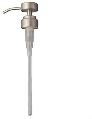 Pumpenkopf aus Edelstahl für hausgemachte Flüssigkeiten, kompatibel mit den meisten Pumpen (Silber)