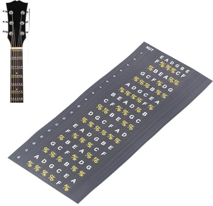Adesivi per Tastiera Accordi Adesivi per Note di Chitarra Autoadesivi Mappa di Note per Chitarra Decalcomanie Adesivi per Tastierab per Decorazione per Principianti, Pratica