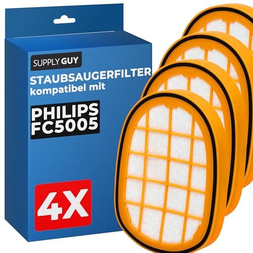 Supply Guy 4 Filtros compatible con Philips SpeedPro Max/SpeedPro Max Aqua/SpeedPro Max Aqua Plus Serie 6000 Serie 7000 Serie 8000 Repuestos para Filtros de Aspirador FC5005/01 FC6826