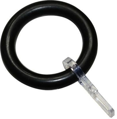 GARDINIA Anelli per tende per bastoni per tende con Ø fino a 28 mm, con ganci per tende, anelli per tende, larghezza 9 mm, plastica, nero, 10 pezzi