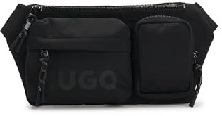 HUGO Herren Quentyn Bumbag Gürteltasche mit Logo und Logo-Riemen Schwarz001 Stck