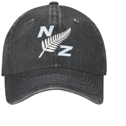 IEINYAUP NZ Fern All of Blacks Rugby Unisex Baseball Caps Sport Lover Distressed Washed Hats Cap Retro Outdoor Activities Snapback Cap