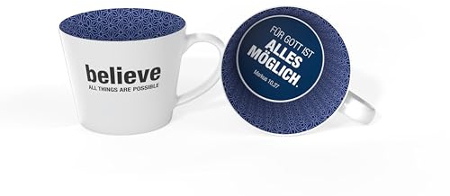Believe all things are possible - Tasse, Blue