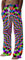 EVELUST Pantaloni da jogging da uomo colorati psichedelici – Costume da carnevale hippie anni '70 anni '80 hippie, comodi pantaloni per il tempo libero, alla moda, pantaloni da discoteca (viola, M,