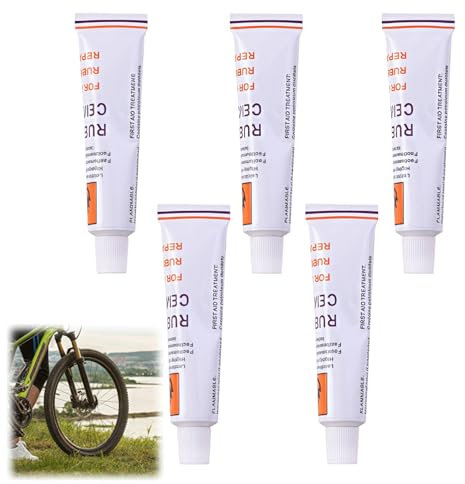 5PCS Tire Plug Glue,Tire Repair for Bicycle Motorcycle Tires,Rubber Cement Tire Repair,Tube Patching Cement Adhesive Tools,Bicycle Tire Repair Glue Kit,Cycling Repair Puncture,Puncture Repair Glue