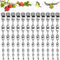 Reflektierende Vogelschreck,12 Stück Windspirale Vogelabwehr Windspiel,30cm Windspirale Vogelschreck,Reflektierende Windspirale Vogelabwehr,zum Schutz von Blumen und Garten Haus, Hof, Terrasse