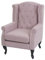 Mendler Sessel Chesterfield, Relaxsessel Clubsessel Ohrensessel, wasserabweisend Stoff/Textil - Hellrosa ohne Ottomane