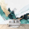 WHUOEUCO Carta da Parati Murale Pittura Acrilica Astratta 400x280 cm Fotomurali Effetto 3D, Poster Carta da Parati Decorazione per Camera dei Bambini Soggiorno Camera da Letto