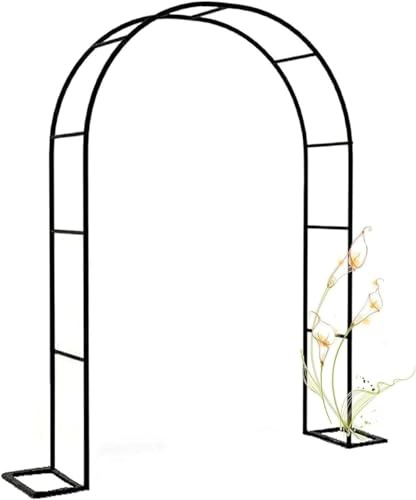 Arche de jardin en métal pour plantes grimpantes – Support pour vignes et fleurs – Pergola d'extérieur pour jardin, cour, terrasse