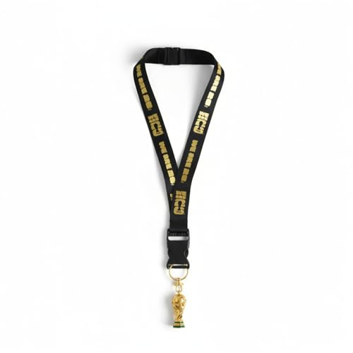 Offizielles 21-Zoll-Nylon-Band mit Trophäen-Replika für FIFA-WM-2026-Fans, ideal zum Befestigen Ihres Arbeitsausweises, Aufsammeln von Anstecknadeln, Schlüssel tragen und