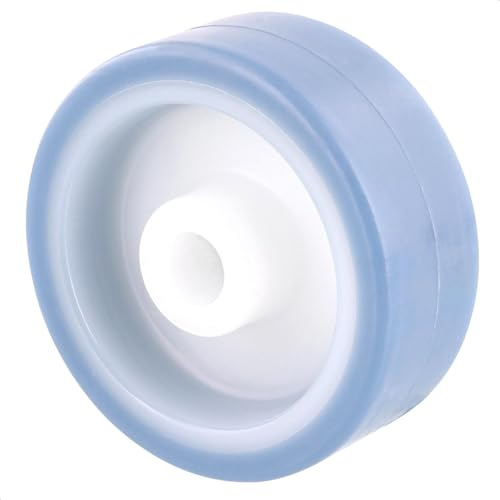 WAGNER Lenkrolle/Bockrolle/Möbelrolle Soft Ersatzrad ECO - Durchmesser Ø 50 mm, blau/weiß, Tragkraft 50 kg - 03655001 (Packung mit 5)
