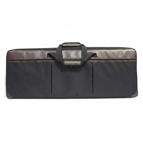Bffcnl Funda de Transporte Acolchado Grueso Resistente Al Agua para Viaje, Negro, Mejorado, PU, 61 Teclas