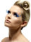 Smiffys Pestañas, azul, con plumas, contiene pegamento