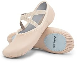Capezio Women's Leather Juliet Ballet Shoe Flat, Light Pink, 8.5