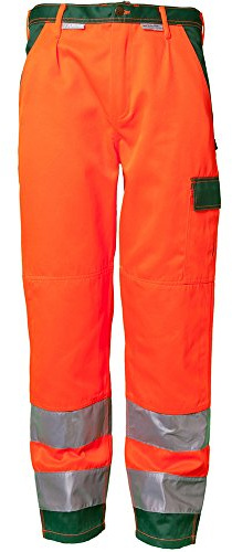 Planam 2018106 Warnschutz Bundhose, Orange/Grün, Größe 106