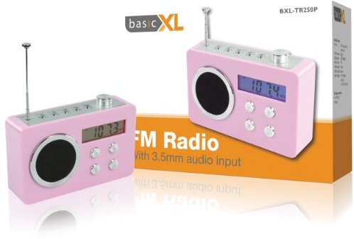 BasicXl Portable FM Radio - Pink