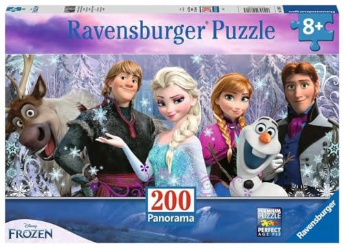 Ravensburger Kinderpuzzle - 12801 Arendelle im ewigen EIS - Disney Frozen-Puzzle für Kinder ab 8 Jahren, mit 200 Teilen im XXL-Format