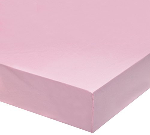 Blanc des Vosges Uni 57 Fils Drap housse 4 Te tes Coton Rose 140 x 190 cm Bonnet de 27 cm