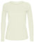 Missloved Ladies Womens Plain Long Sleeve Round Neck Top,Cream, M/L to fit UK 12 - 14