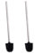 2 x WC Bürsten XXL Bürste Toilettenbürste Klobürste Bad Klo Toilette Edelstahl Set + 1 gratis Mircofasertuch -VANI- 30 x 30 cm