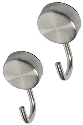 HAB & GUT -MC601-2 extra Starke Magnethaken Edelstahl, Antirutsch Silikon, Ø: 26,5 mm, Handtuchhaken, Wandhaken, Hakenmagnete