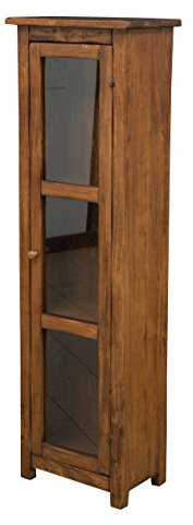 Biscottini Biscottini Vitrinetta Country aus Massivholz, Walnuss-Finish, L40 x PR25 x H130 cm, hergestellt in Italien