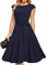 DRESSTELLS Women's Cocktail Dress, Summer Formal Wedding Guest Dress, Modest Graduation Prom Dress, Vintage Tea Party Casual Dress 2024 Navy M