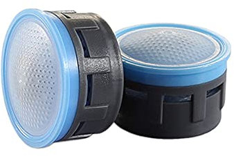 r2digital® 3x AERATORE RISPARMIO IDRICO 30% BLU 8 L/min 8,0 litri al minuto LIMITATORE PORTATA FILTRO PER RUBINETTO UNIVERSALE CUCINA BAGNO (Blu - 8 L/min)