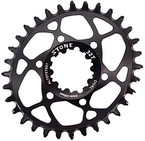 Stone Ovales Kettenblatt, Direkthalterung, 3 mm, versetzt, für Sram GXP 9-12s 28T 30T 32T 34T 36T 38T Boost 148 (32T)