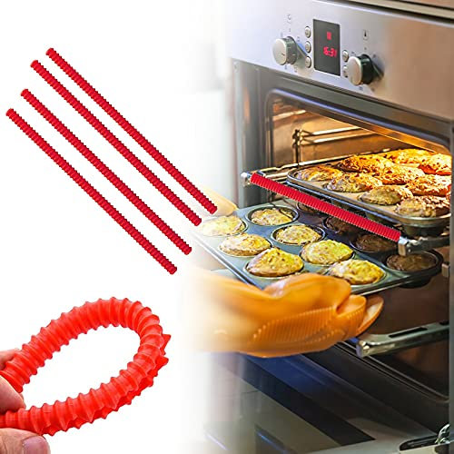 Camidy Silicon Oven Rack Covers,Heat Resistant Oven Edge Guard Protect Against Burns Scars Kitchen Oven Cooker Shelf Protector