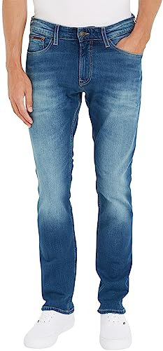 Tommy Jeans Herren Jeans Hose Scanton Slim Stretch, Blau (Wilson Mid Blue Stretch), 32W/34L
