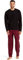Snuggaroo Pigiama da uomo in morbido pile a quadri, nero/rosso, L, nero/rosso, L