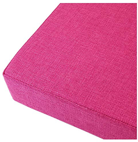 XCYYBB Stuhl Sitzkissen,Garten Terrasse Sitzkissen Pad Weiches Loveseat Kissen Sitzkissen, Verdicken Schwamm Gepolstert Bank Kissen Sofamatte Für Outdoor/Indoor Bank -Rose red 200x40x5cm(79x16x2in)