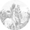 ESTAhome papier peint panoramique rond adhésif jungle gris - 159086 - Ø 140 cm