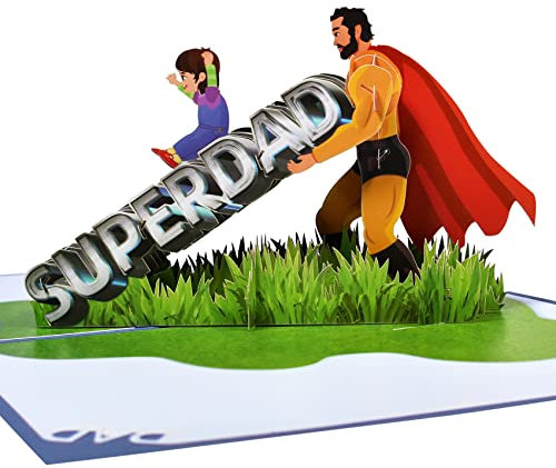 Magic Ants Vatertag Karte, Vatertag Geschenk, Papa Geschenk, Grußkarte Vatertag, Karte zum Vatertag, Glückwunschkarte Vatertag, Geburtstagskarte, 3D Pop Up Karte, Dankeskarte, Grußkarte (Super Dad)