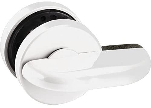 ECO Überwurfriegel WC (Trennwand) mit Notöffnung über Vierkantdorn 8mm, Kunststoff weiß