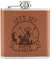 Let's Get Piste d Skiing Flachmann, PU-Leder, 170 ml, Hellbraun