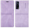 OKZone Cover per Vivo Y53s/Y72 5G/Vivo Y52 5G, Custodia Flip Pelle PU Premium Portafoglio Magnetica Libro con Slot Schede, Slim Silicone TPU Bumper Wallet Supporto Case Antiurto Cover (Viola)
