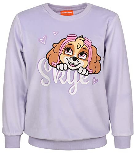 sarcia.eu Paw Patrol Skye Felpa per Bambini Lilla, Felpa in Velluto da Ragazza 6 Anni