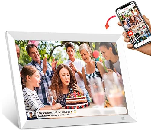 Cytem 10.1 Zoll Digitaler Bilderrahmen | WLAN mit FrameO Software | 32GB | Bewegungssensor | Automatische Bilddrehung |16:10 IPS Display 1280x800 | Touch-Screen | Weiß
