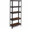 IDMarket - Etagère modulable Charges Lourdes 5 Plateaux Effet Bois Vieilli