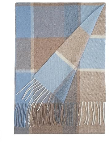 SEECOSY Schal aus 100% Kaschmir – Karierter Tartan-warmer, weicher Schal, Geschenk für Männer und Frauen